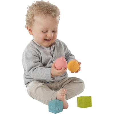 Brinquedo Sensorial Girafa Sophie So Pure com Bolas e Cubos - Desenvolvimento Através da Diversão