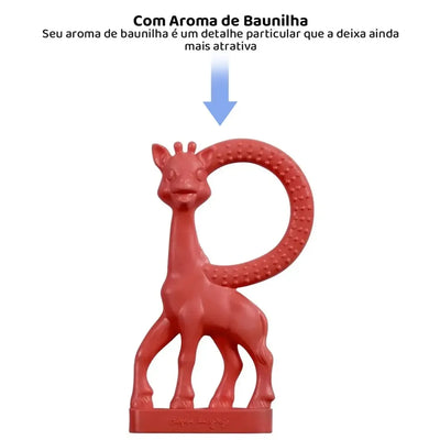 Mordedor Vanilla Girafa Sophie Vermelho - Aroma de Baunilha que Encanta os Pequenos
